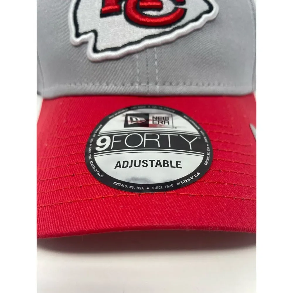 Kansas City Chiefs New Era‎ Gray 9FORTY NFL The League Snapback Hat Mens NEW